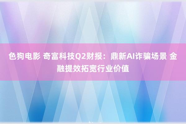 色狗电影 奇富科技Q2财报：鼎新AI诈骗场景 金融提效拓宽行业价值