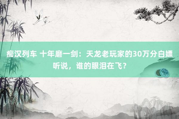 痴汉列车 十年磨一剑：天龙老玩家的30万分白嫖听说，谁的眼泪在飞？