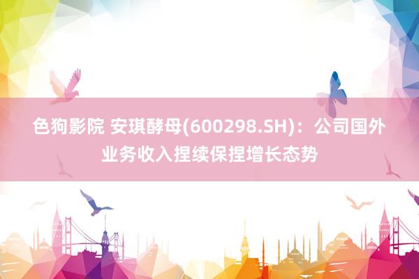 色狗影院 安琪酵母(600298.SH)：公司国外业务收入捏续保捏增长态势