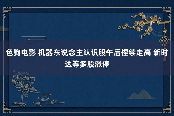 色狗电影 机器东说念主认识股午后捏续走高 新时达等多股涨停