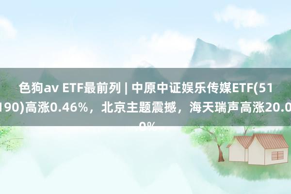 色狗av ETF最前列 | 中原中证娱乐传媒ETF(516190)高涨0.46%，北京主题震撼，海天瑞声高涨20.0%