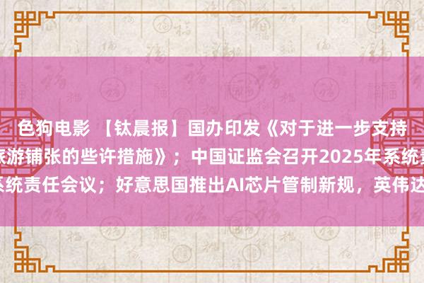 色狗电影 【钛晨报】国办印发《对于进一步支持新增长点蕃昌文化和旅游铺张的些许措施》；中国证监会召开2025年系统责任会议；好意思国推出AI芯片管制新规，英伟达与甲骨文已明确反对
