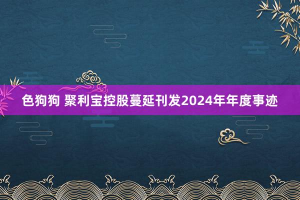 色狗狗 聚利宝控股蔓延刊发2024年年度事迹