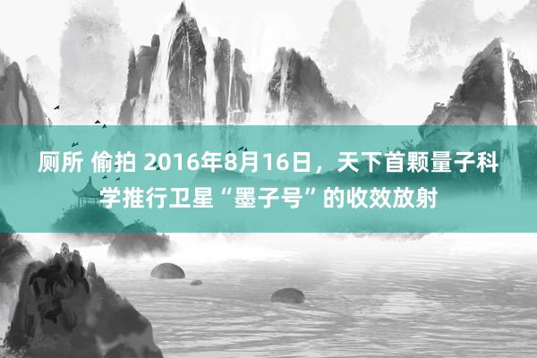 厕所 偷拍 2016年8月16日，天下首颗量子科学推行卫星“墨子号”的收效放射