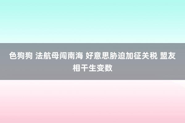 色狗狗 法航母闯南海 好意思胁迫加征关税 盟友相干生变数