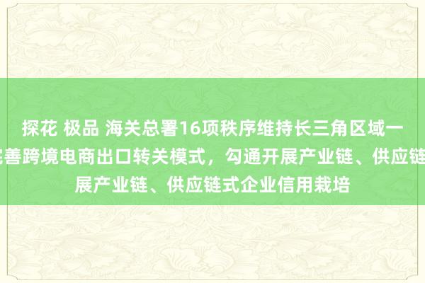 探花 极品 海关总署16项秩序维持长三角区域一体化发展 优化完善跨境电商出口转关模式，勾通开展产业链、供应链式企业信用栽培