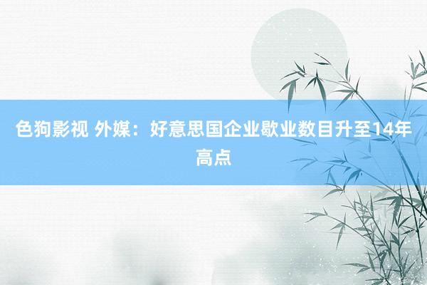 色狗影视 外媒：好意思国企业歇业数目升至14年高点