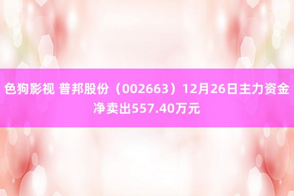 色狗影视 普邦股份（002663）12月26日主力资金净卖出557.40万元