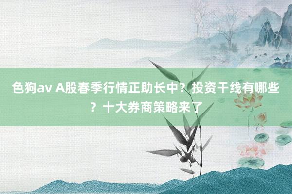 色狗av A股春季行情正助长中？投资干线有哪些？十大券商策略来了