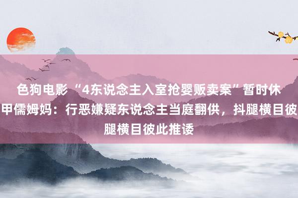 色狗电影 “4东说念主入室抢婴贩卖案”暂时休庭，姜甲儒姆妈：行恶嫌疑东说念主当庭翻供，抖腿横目彼此推诿