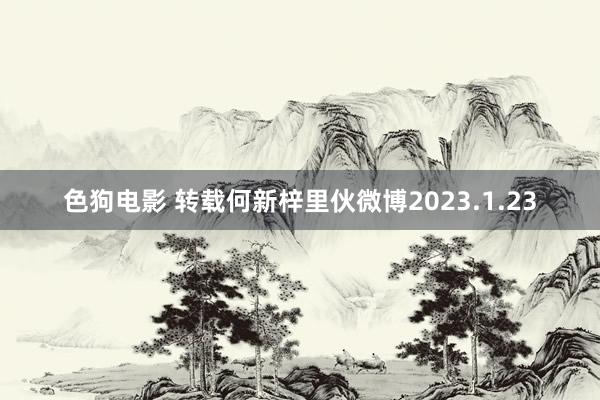 色狗电影 转载何新梓里伙微博2023.1.23