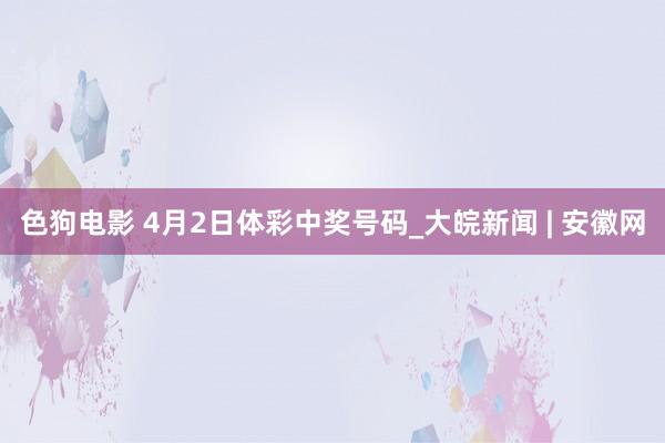 色狗电影 4月2日体彩中奖号码_大皖新闻 | 安徽网