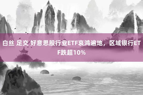 白丝 足交 好意思股行业ETF哀鸿遍地，区域银行ETF跌超10%