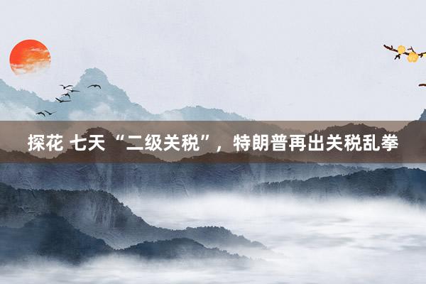 探花 七天 “二级关税”，特朗普再出关税乱拳