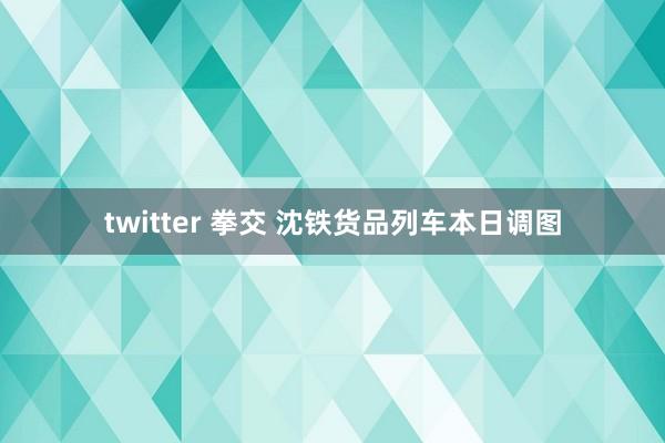 twitter 拳交 沈铁货品列车本日调图
