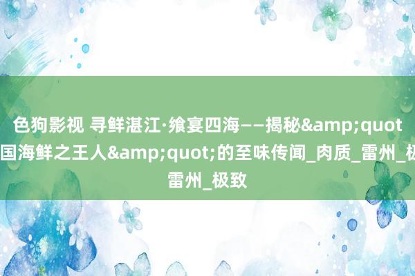 色狗影视 寻鲜湛江·飨宴四海——揭秘&quot;中国海鲜之王人&quot;的至味传闻_肉质_雷州_极致