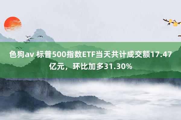 色狗av 标普500指数ETF当天共计成交额17.47亿元，环比加多31.30%
