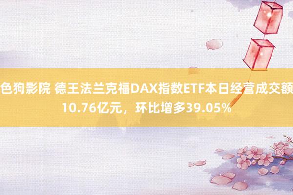 色狗影院 德王法兰克福DAX指数ETF本日经营成交额10.76亿元，环比增多39.05%