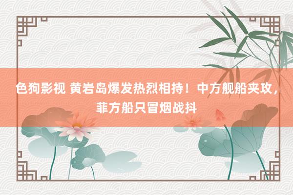色狗影视 黄岩岛爆发热烈相持！中方舰船夹攻，菲方船只冒烟战抖