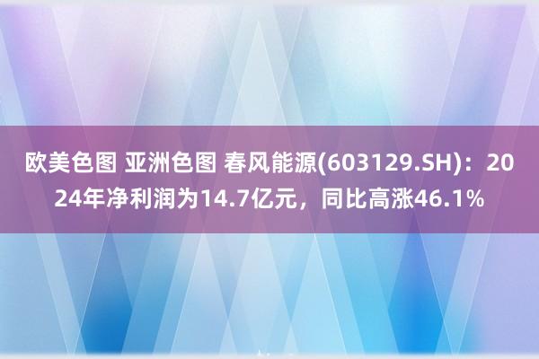 欧美色图 亚洲色图 春风能源(603129.SH)：2024年净利润为14.7亿元，同比高涨46.1%