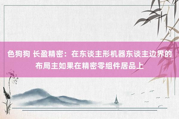 色狗狗 长盈精密：在东谈主形机器东谈主边界的布局主如果在精密零组件居品上