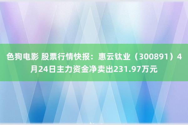 色狗电影 股票行情快报：惠云钛业（300891）4月24日主力资金净卖出231.97万元